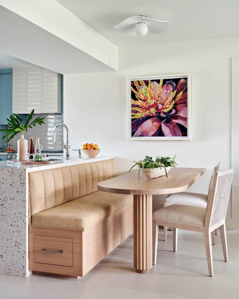 1. Mid-Century Fresh: A Nook That Marries Style with Storage
