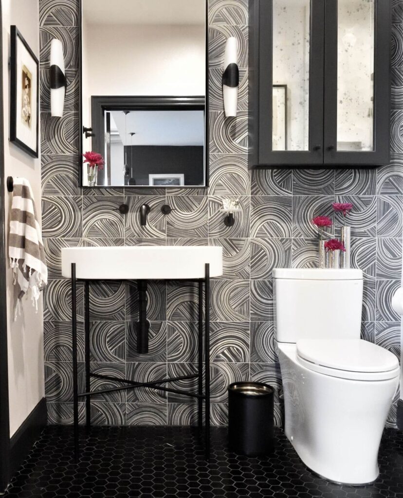 1. Bold Geometry with a Spa-Like Touch