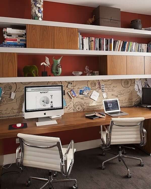 11. Serene and Simple Workspace with Natural Texture