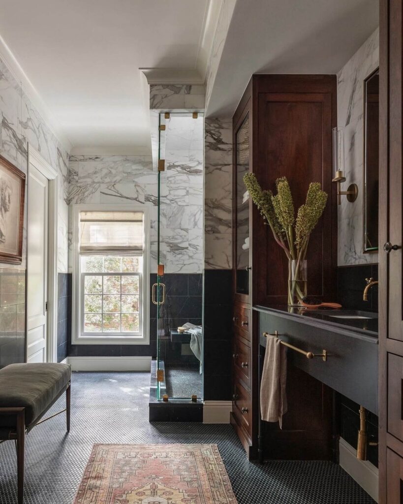 11. Moody Glamour with Rich Veined Marble