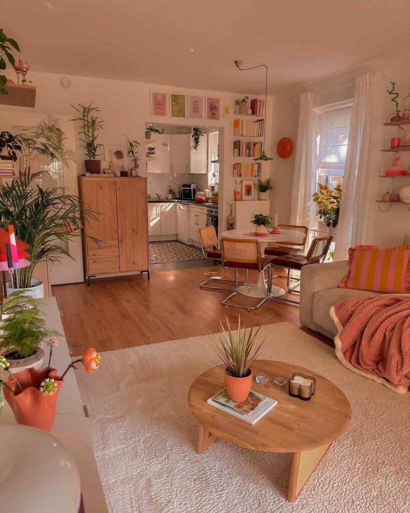 12. Maximalist Vintage Charm in Bold Pink Tones
