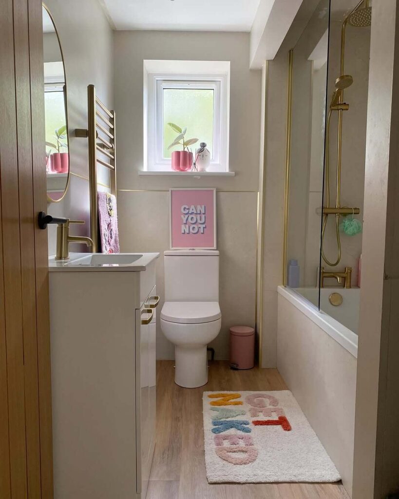 12. Zen Aesthetic with Pebble Shower Flooring