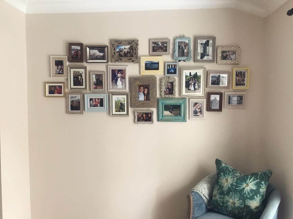 12. Eclectic Frame Mix with Family Photos