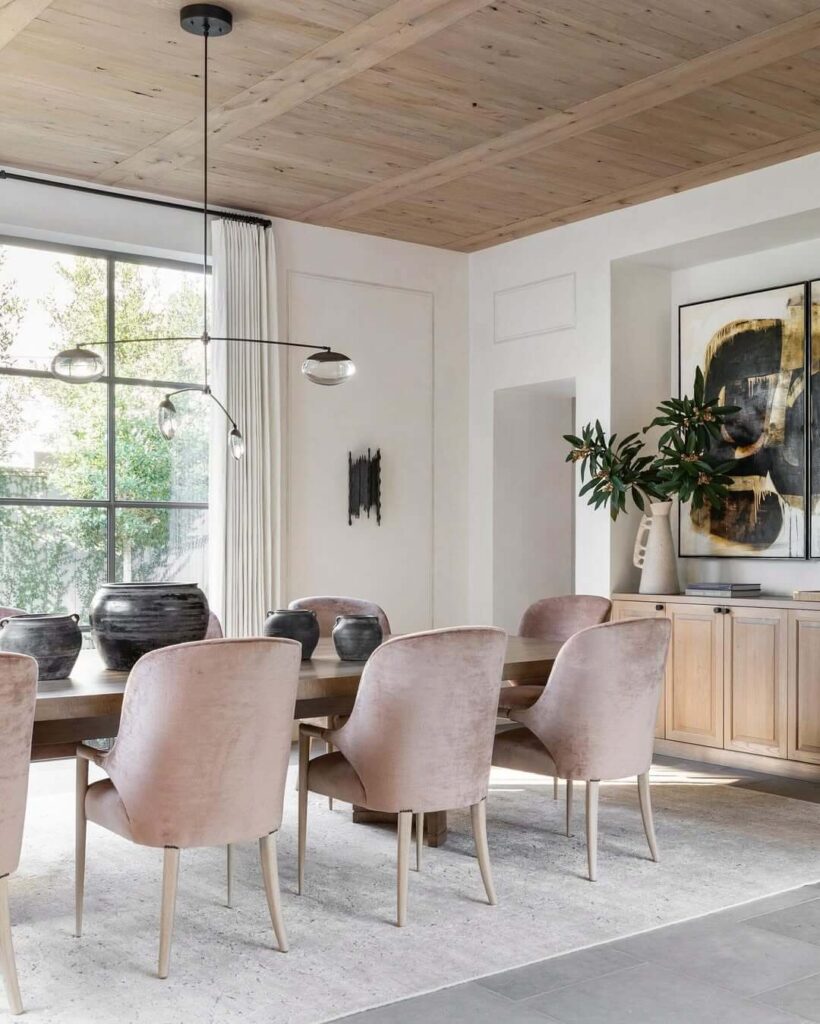 13. Dusty Rose Velvet Chairs for Soft Modern Luxury