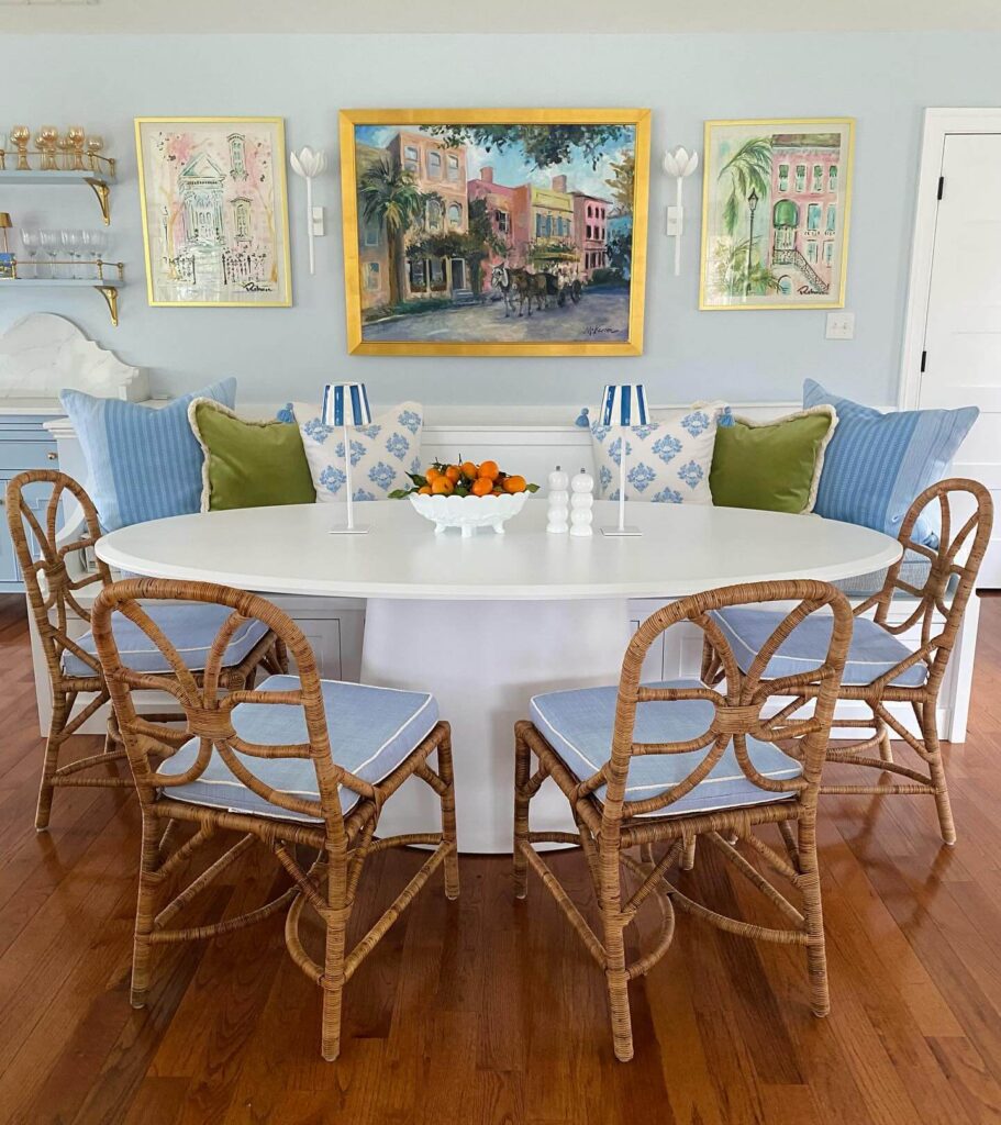 13. Coastal Prep with a Pop of Color
