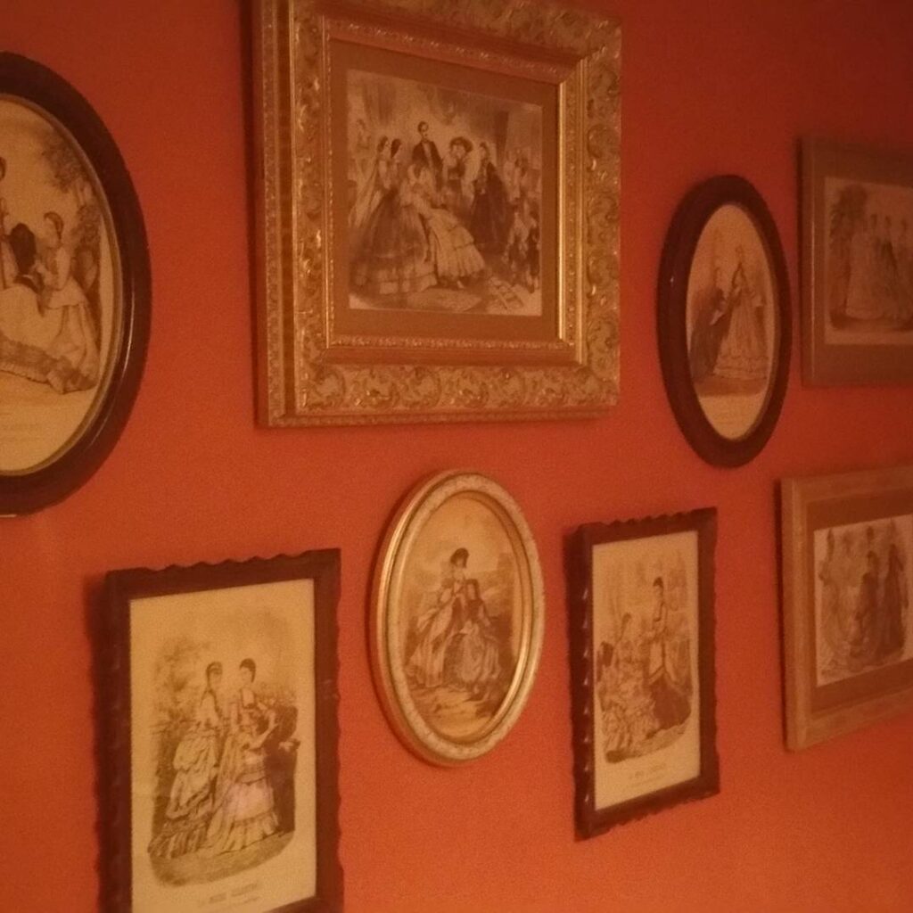 14. Vintage Sepia Gallery with Ornate Frames
