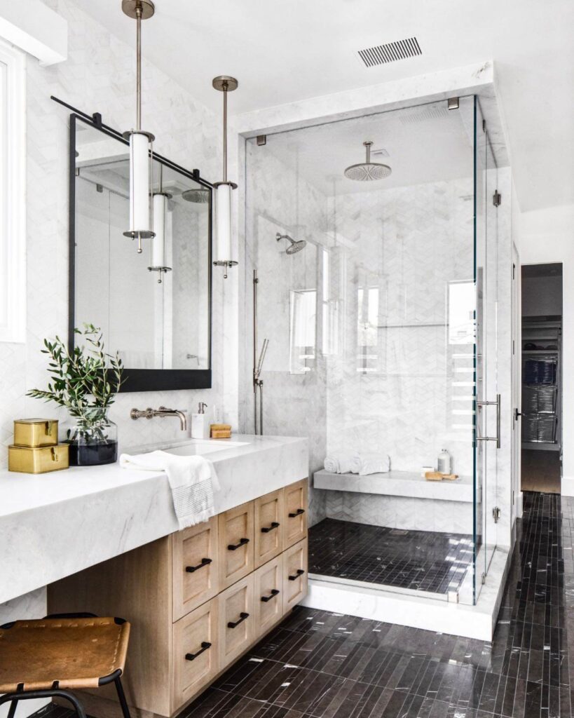 14. Striking Black Marble with Gold Veins