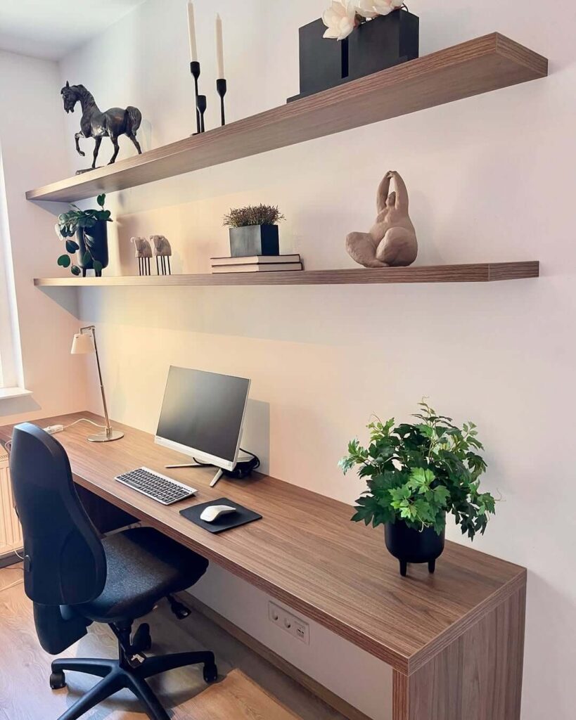14. Floating Desk with Industrial Edge