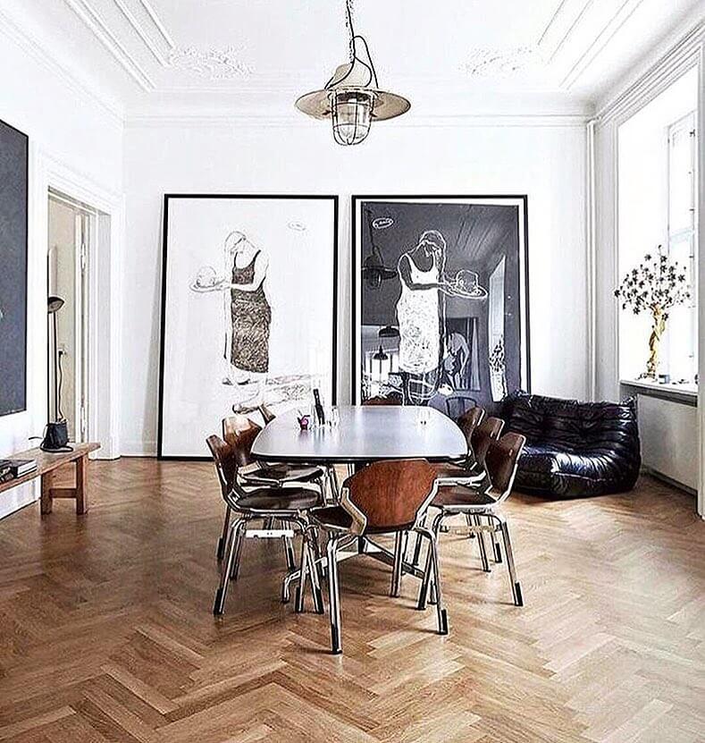 16. Oversized Art for Bold Minimalism