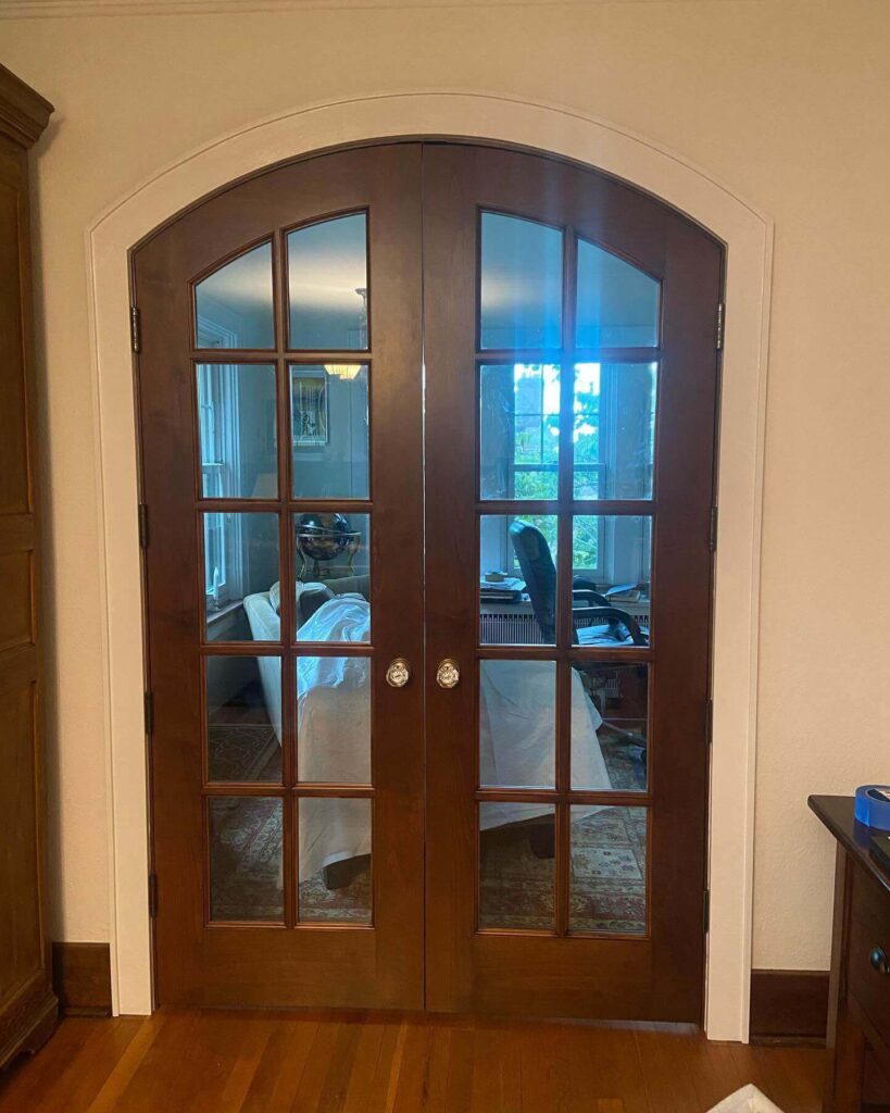 17. Glass Office Enclosure with Clean Vertical Lines