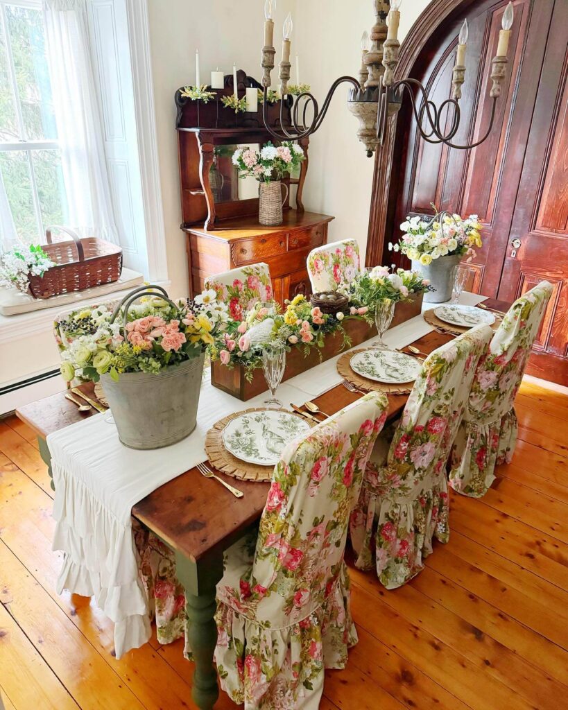 17. Classic Wood Tones and Eclectic Lighting