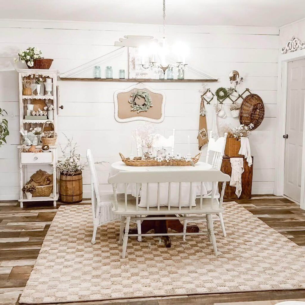 18. Charming Country Whites with Cottagecore Flair