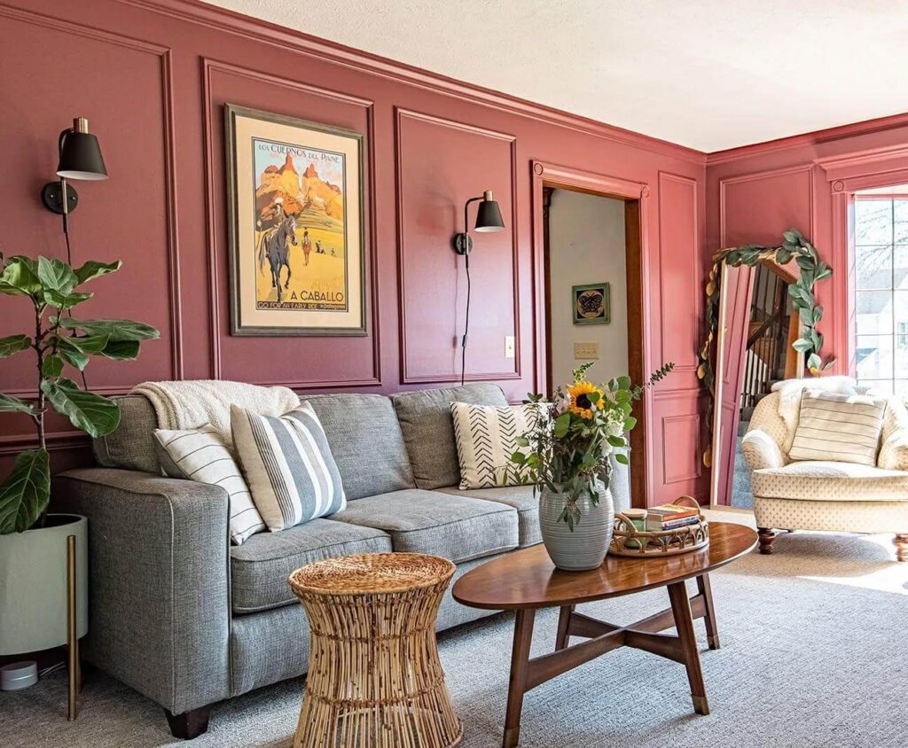 19. Bold Color Blocking with a Retro Boho Flair