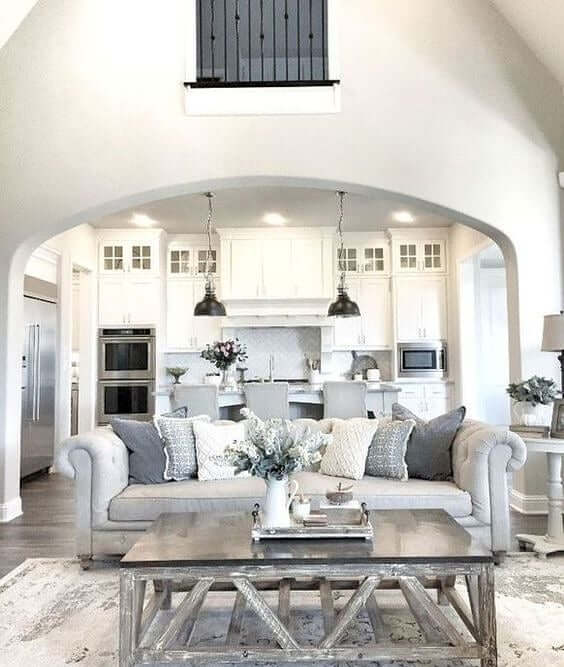 19. Cloud Gray for an Airy Open-Concept Feel