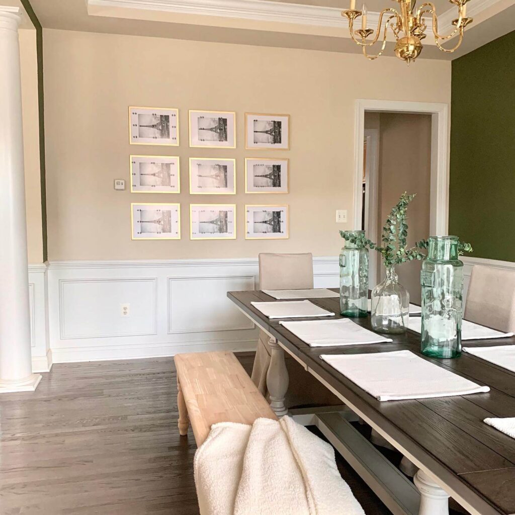 2. Minimalist Symmetry with Gold Frames