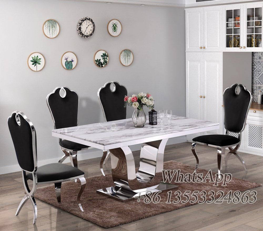 2. Glamorous High-Back Chairs for a Luxe Dining Experience