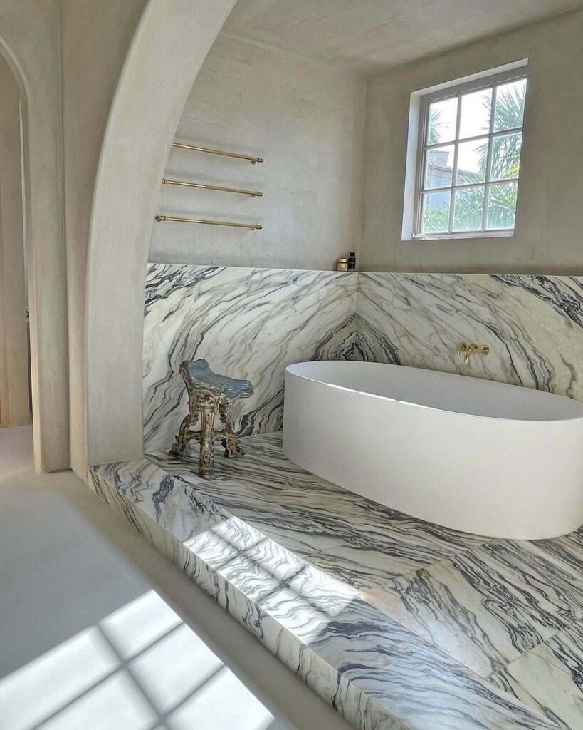 20. Sculptural Luxury in a Monochrome Palette