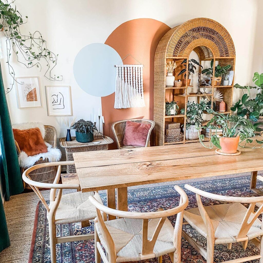 21. Classic Boho Meets Transitional Style