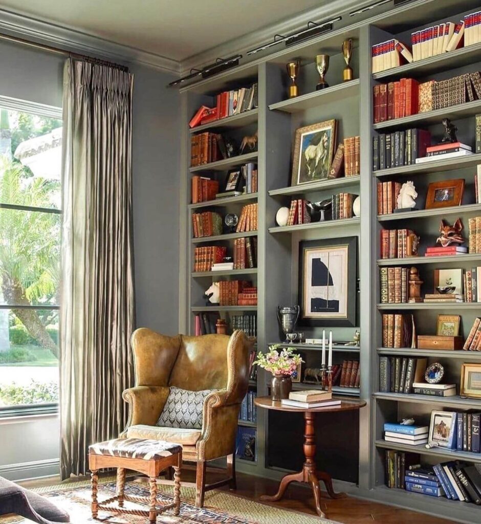 24. Classic Gentleman’s Library with Refined Depth