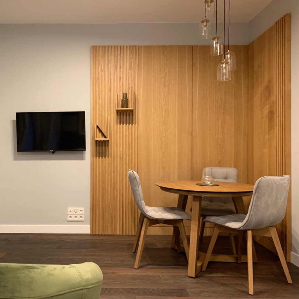 27. Use a Wood Accent Wall to Add Warmth and Dimension