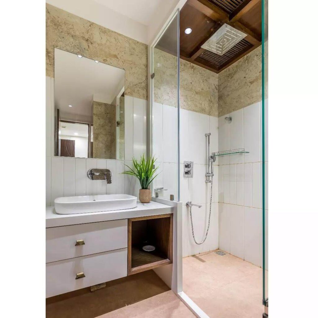 28. Marble Meets Mosaic for Eclectic Charm