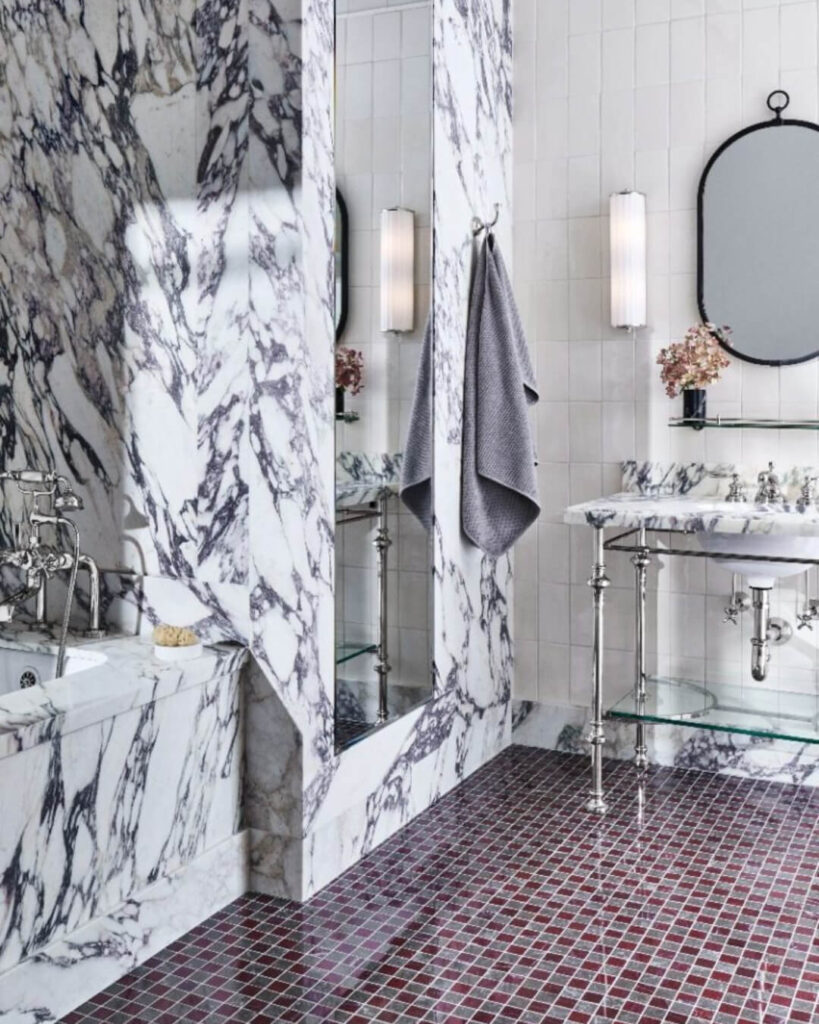 29. Subtle Marble Accents for Compact Spaces