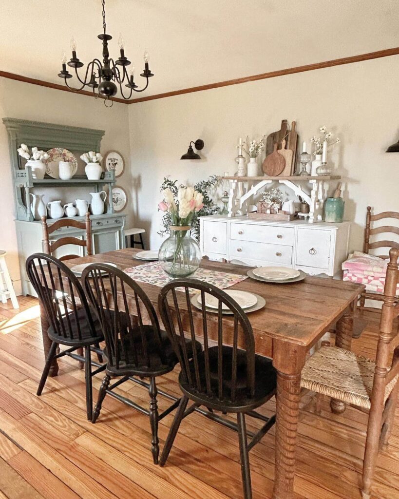 3. Eclectic Cottage Farmhouse with Timeworn Charm