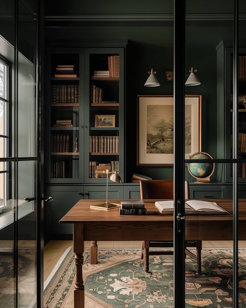 4. Sleek & Functional Double Desk Layout