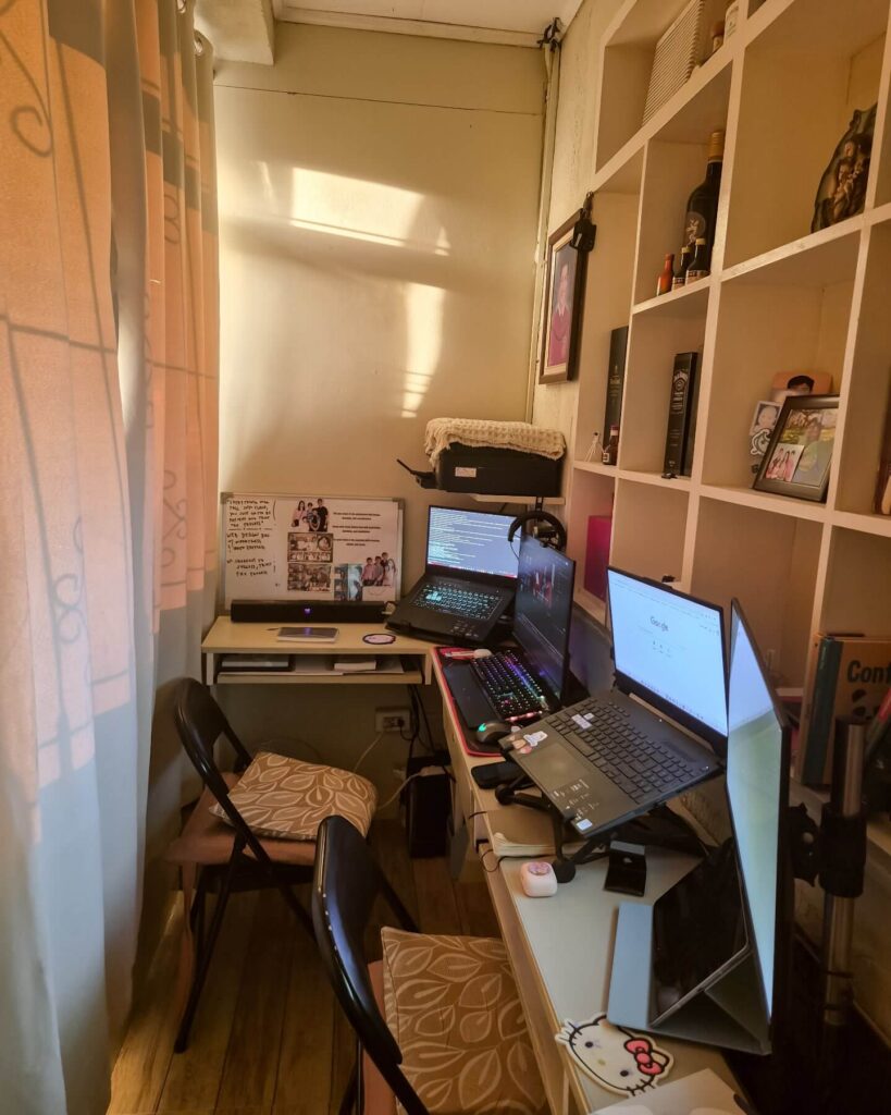 4. Chimney Alcove Turned Cozy Work Nook