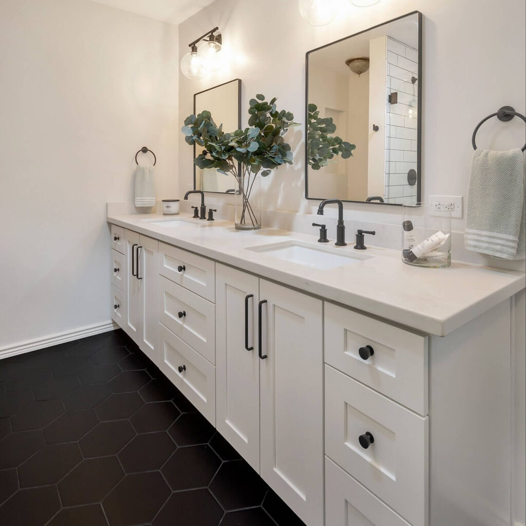 5. Sleek Monochrome with a Touch of Nature