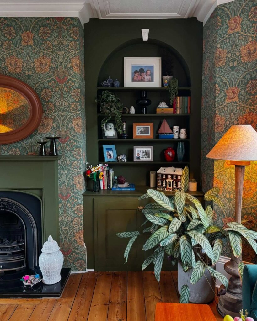 5. Dark Botanical Charm with Vintage Accents