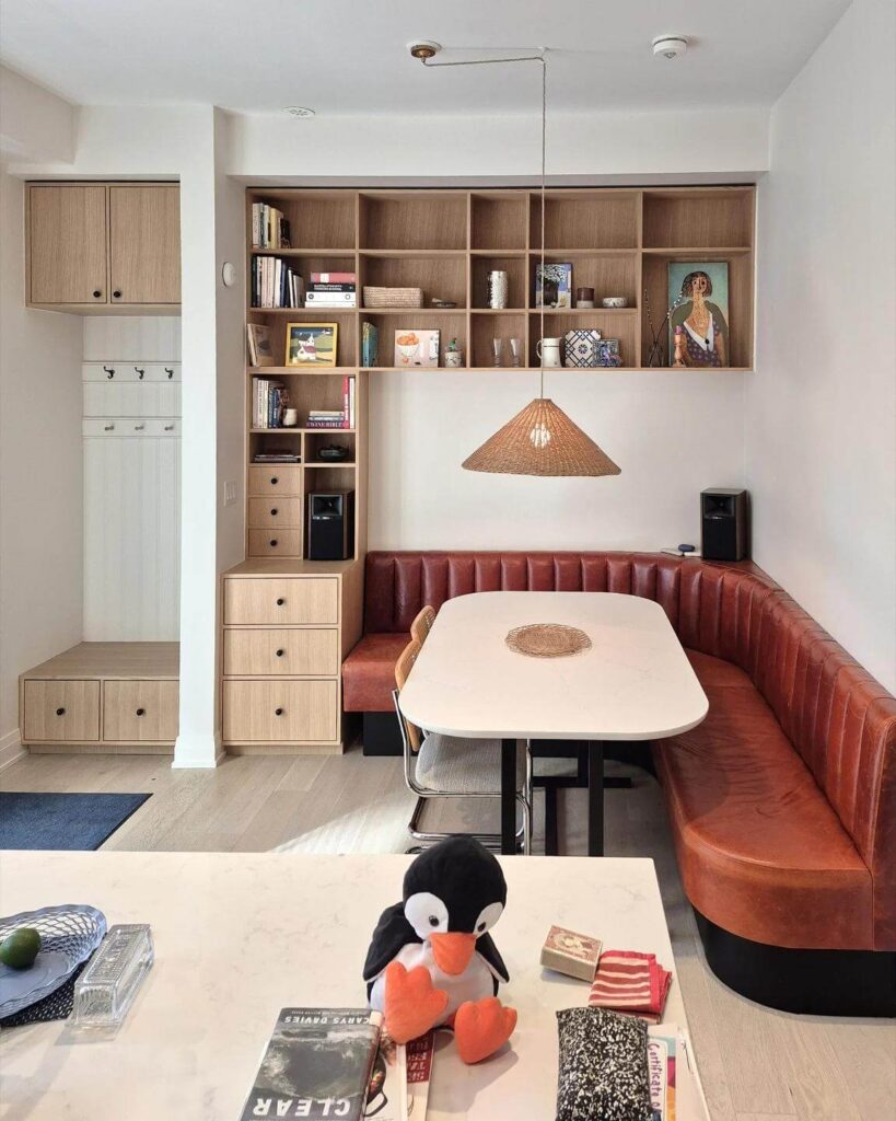 5. Scandinavian-Style Breakfast Nook with Built-In Banquette