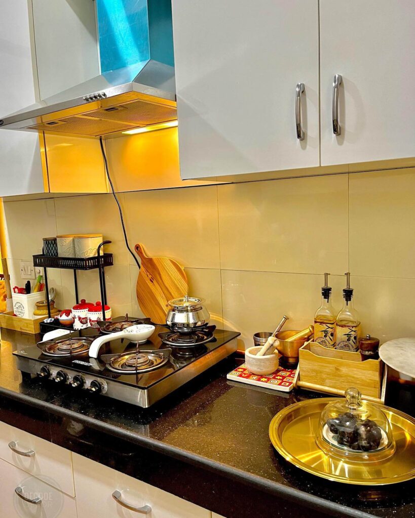 6. Warm Neutrals and Open Shelf Styling