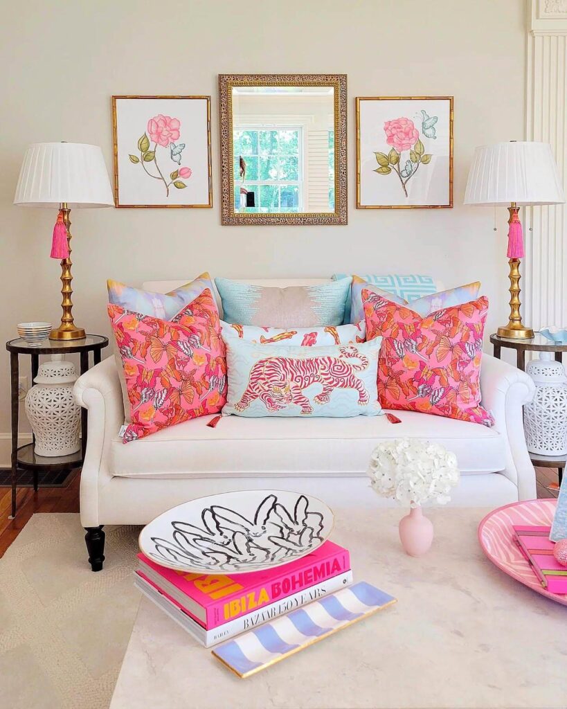 7. Warm Neutrals for Playful Color Pops