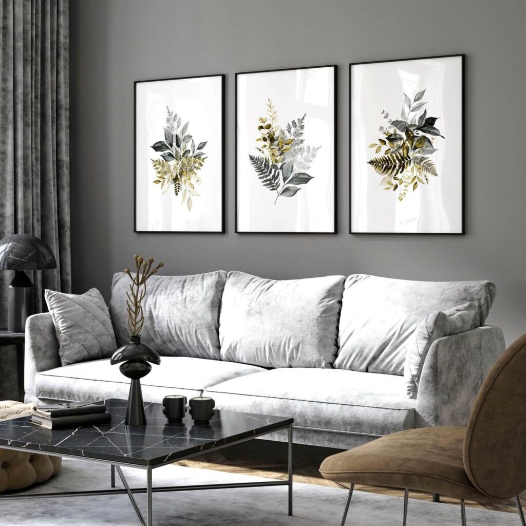 7. Nature-Inspired Monochrome Botanicals