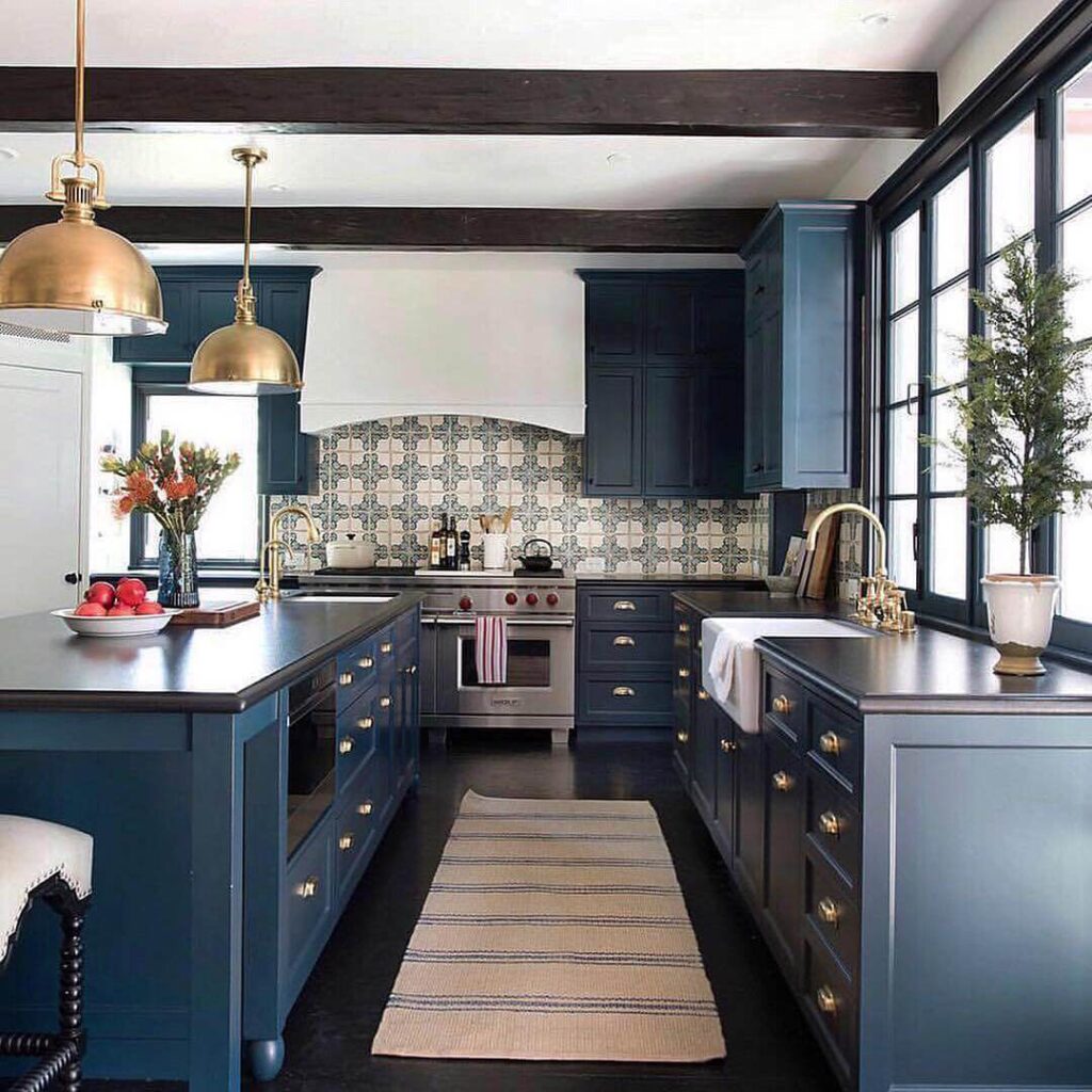 7. Deep Blues & Spanish Tiles: A Bold Yet Classic Combo
