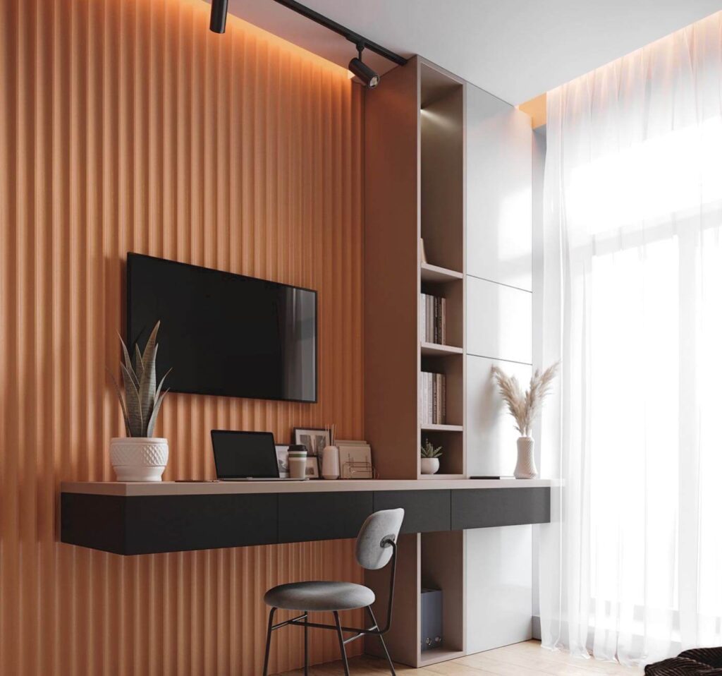 8. Warm Industrial with Vertical Texture