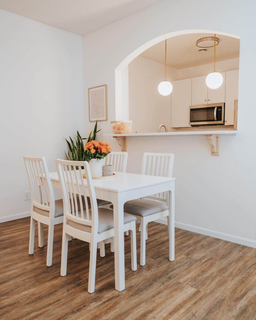 9. Balance Bold Lighting with Streamlined Furniture