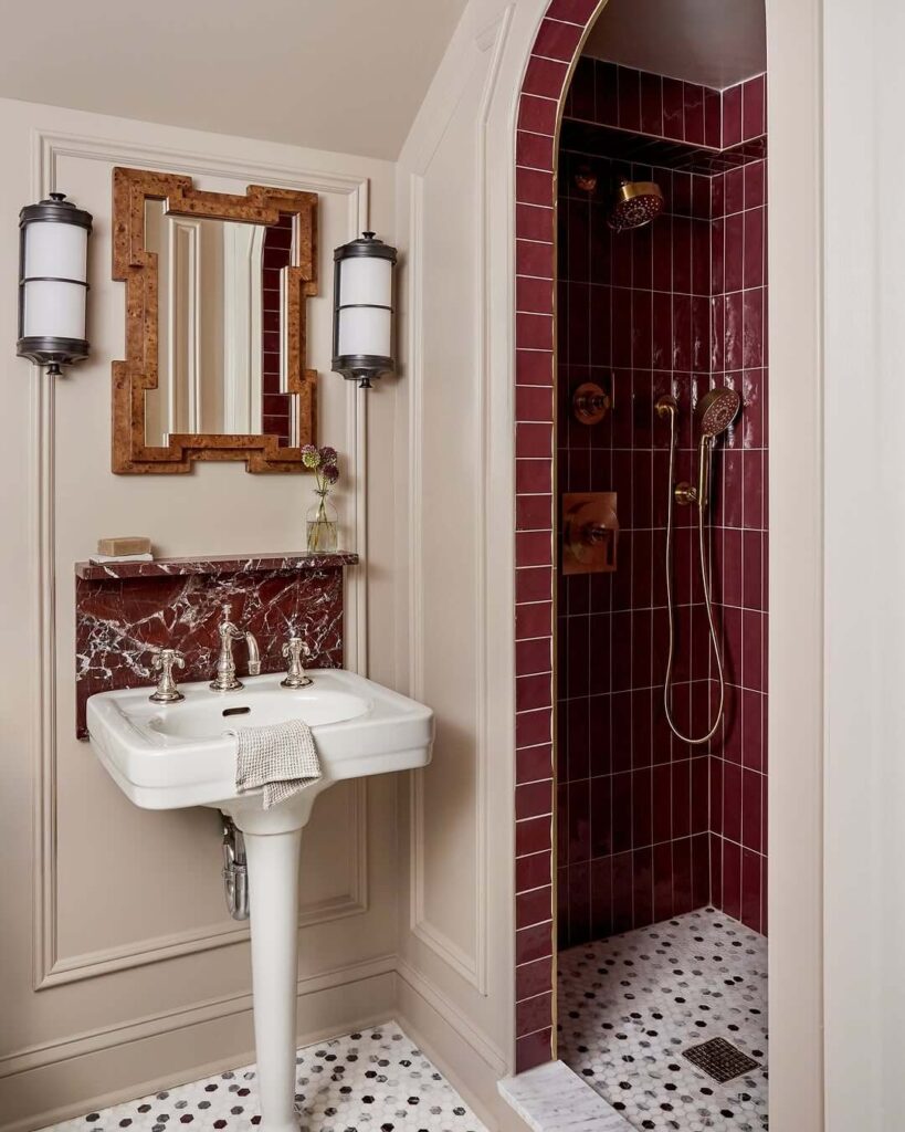 9. Narrow Vertical Tiles for a Heightened Effect