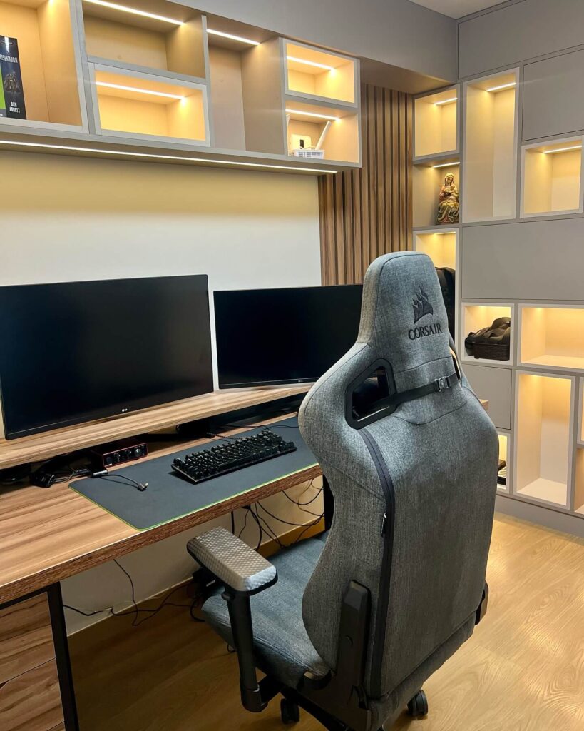 9. Bold Personality in a Closet Office Nook
