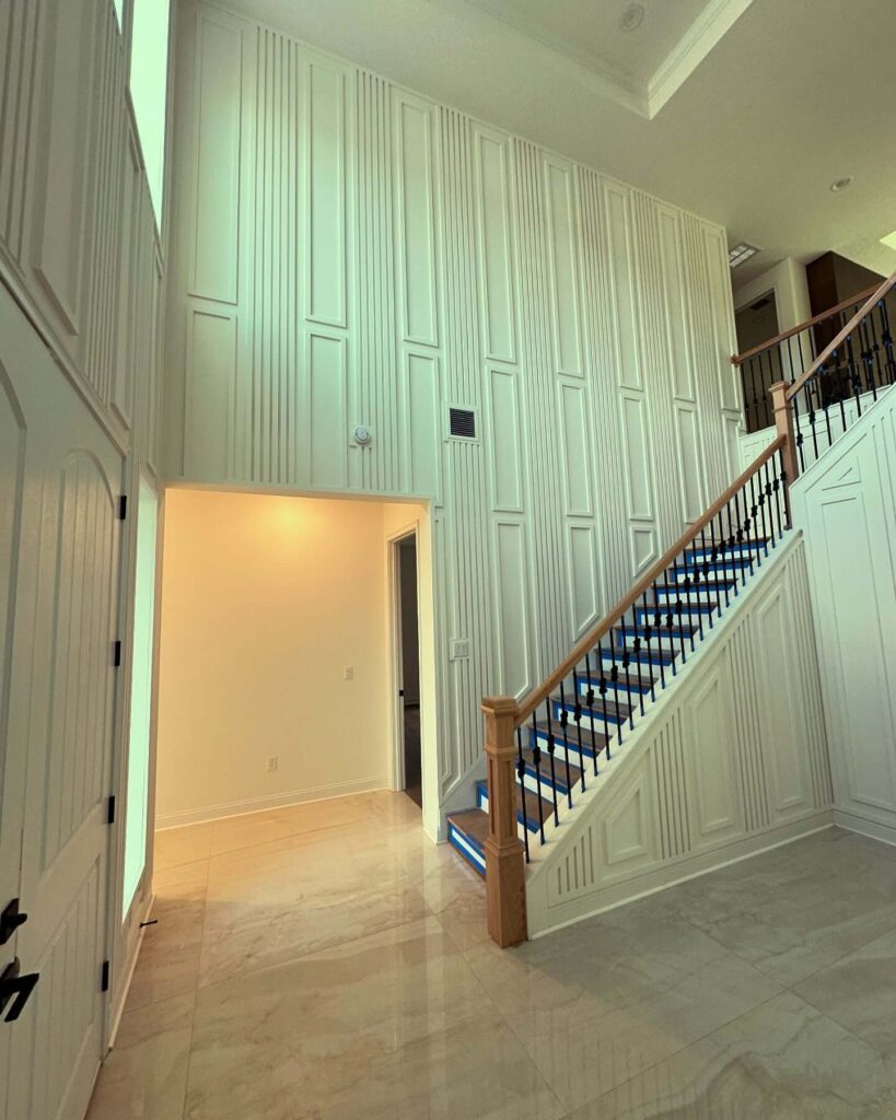 1. Mixed Texture Paneling for a Cozy Bedroom Retreat