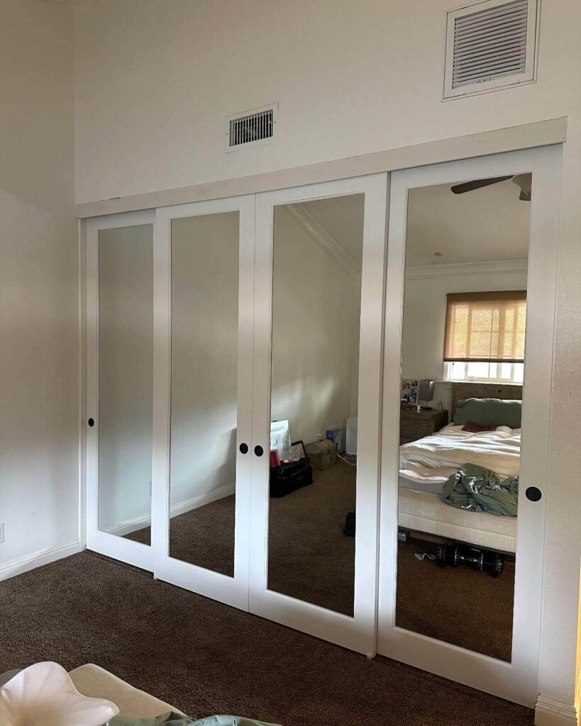 10. Full-Length Mirror Panels for a Clean and Practical Upgrade