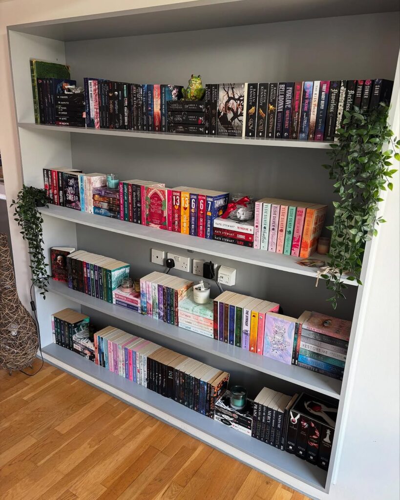 11. Eclectic Shelf Styling with Maximalist Flair