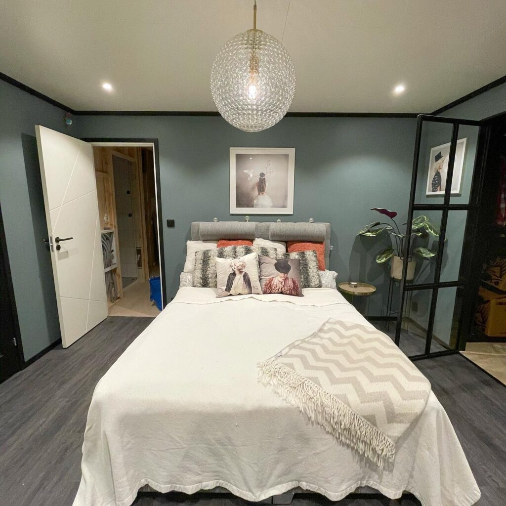 12. Light Blue Accents in a Bright Minimalist Space