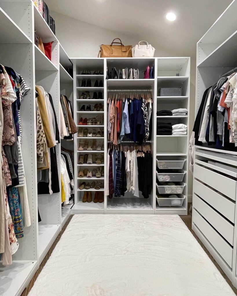 12. Glass Door PAX Closet with Open Shelving