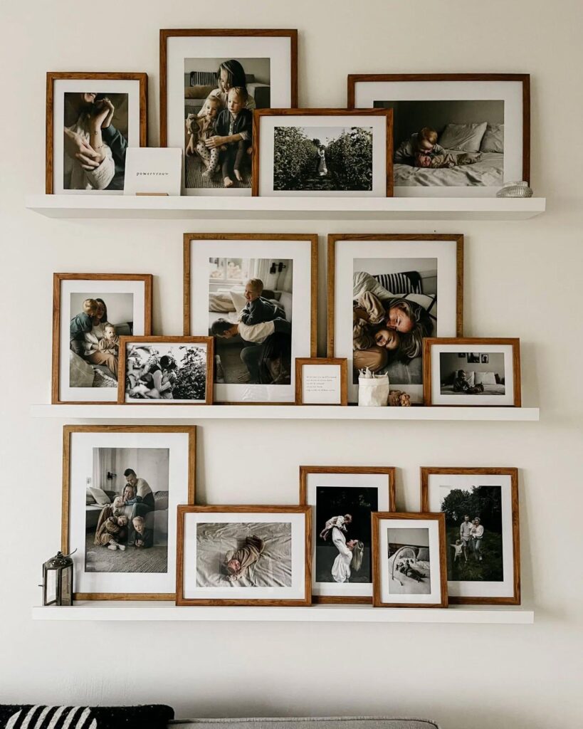 12. Curated Corner Gallery to Maximize Space