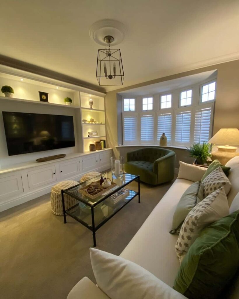 11. Bold Black & Wood Slat Accent Wall
