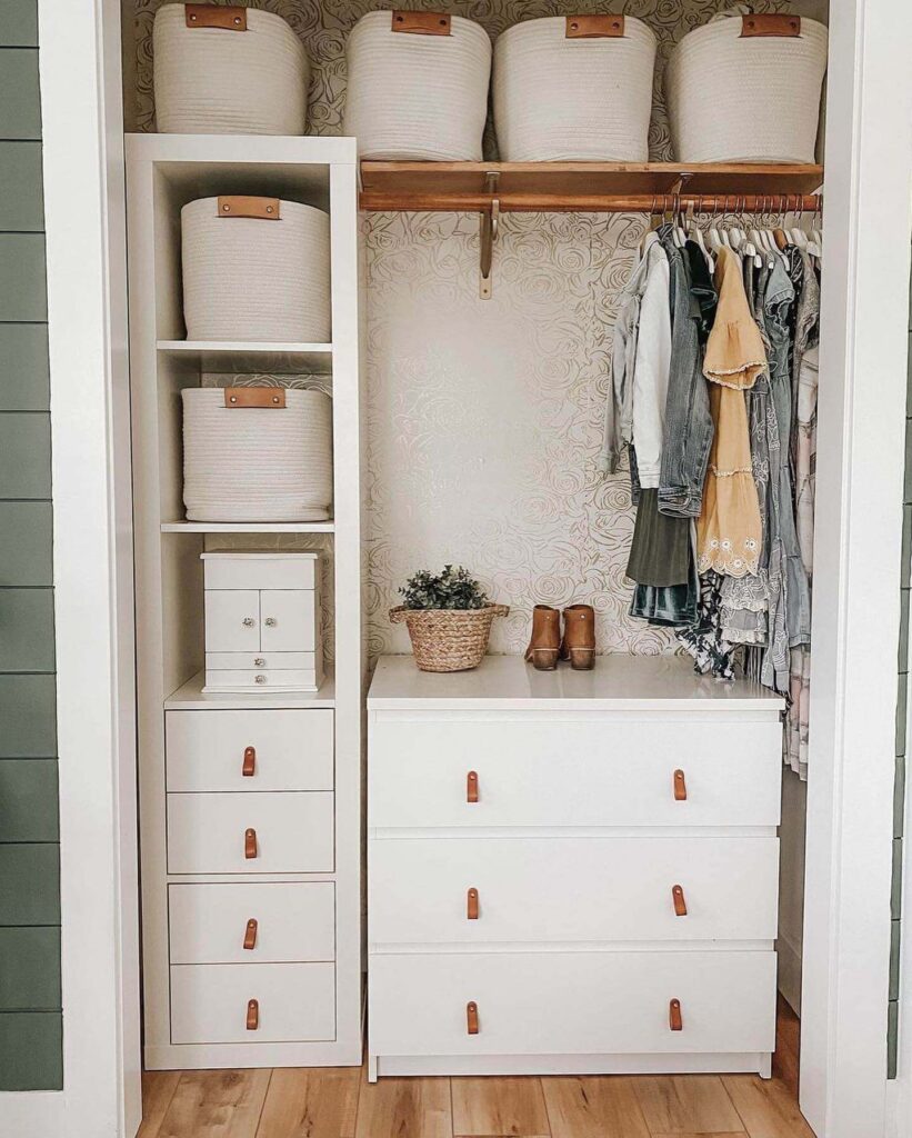 13. Chic Shoe Closet with Personality