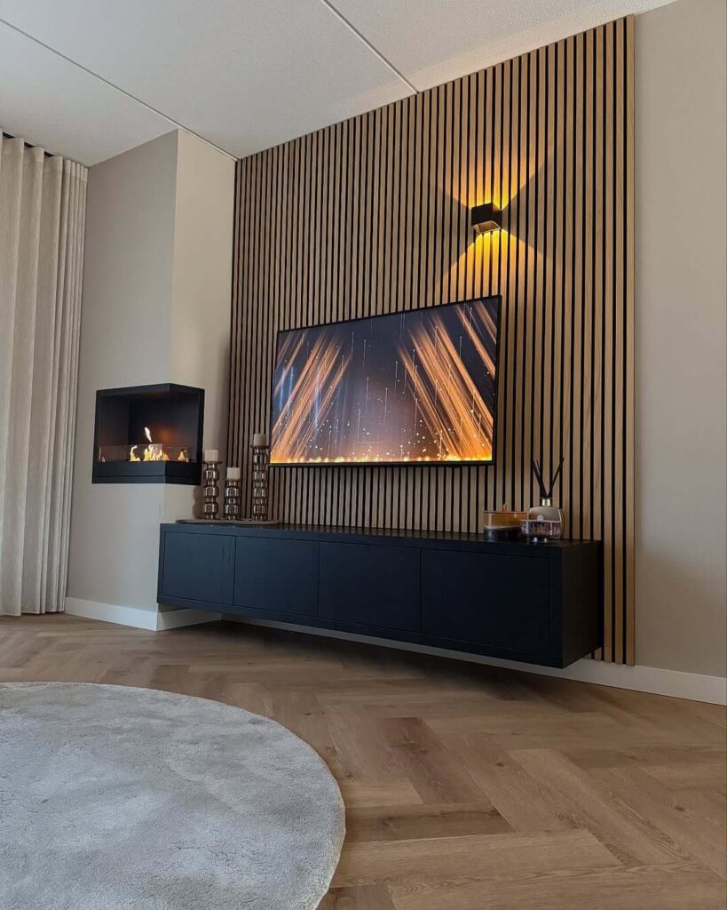 13. Marble Elegance with Fireplace Feature