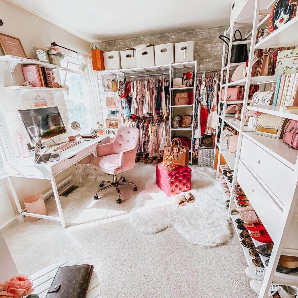 15. Narrow IKEA Closet with Mirror Wall